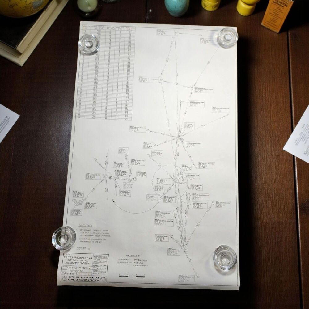 Lot Vintage 1990s Phoenix Microwave Telecom Schematics & Plans South Mountain